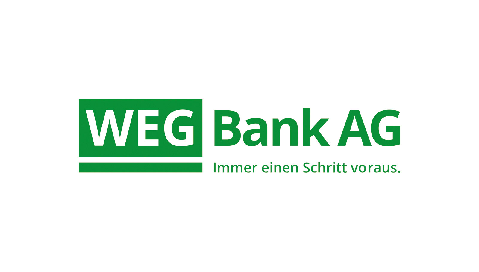 WEG Bank AG Logo - Immer einen Schritt voraus