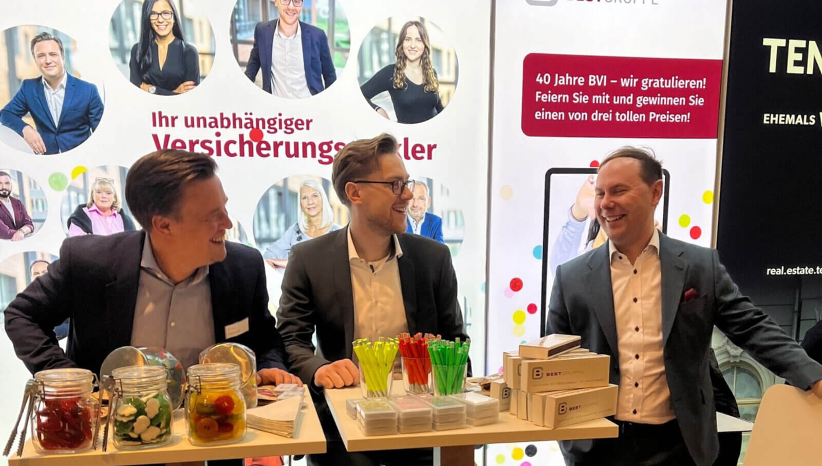 Andreas, Tom und Daniel von der BEST GRUPPE auf den Münchner Verwaltertagen des BVI e.V.