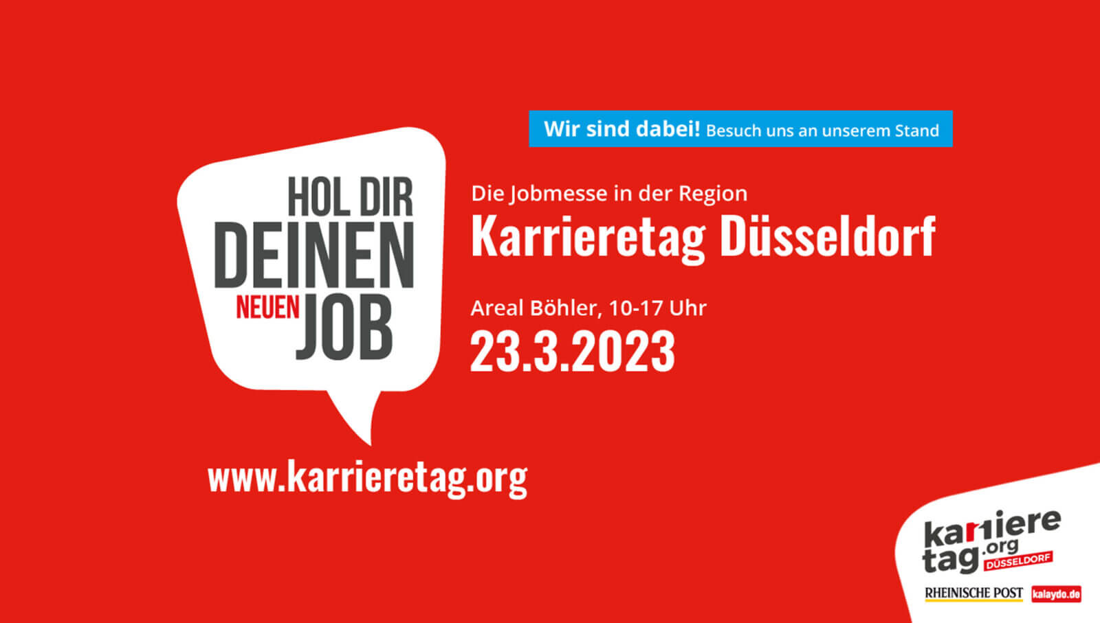 Karrieretag Düsseldorf: Triff uns am 23. März im Areal Böhler!