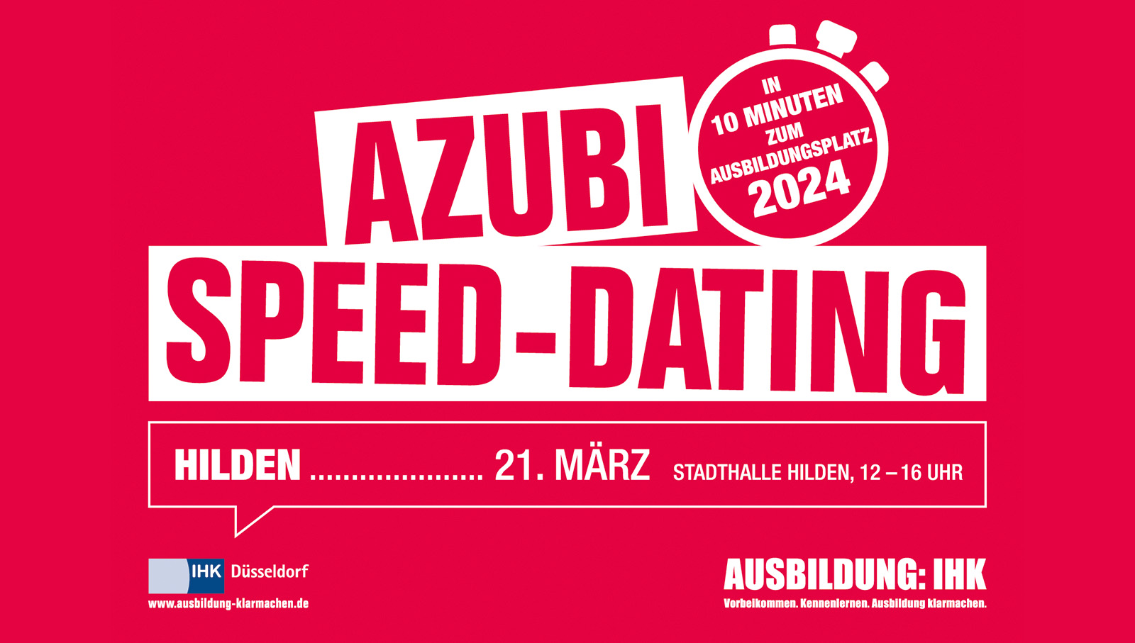 Azubi-Speed-Dating in Hilden: Jetzt noch schnell Ausbildungsplatz sichern!