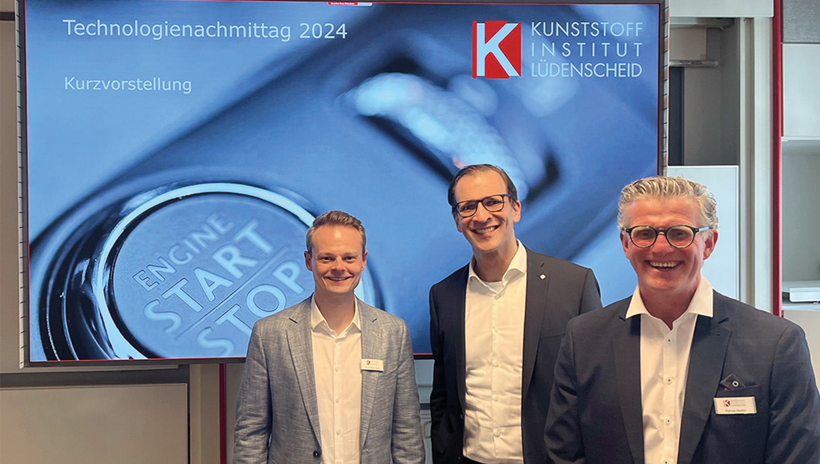 Im Bild (v.l.): Dr. Konrad Kiefer vom KIMW, Dr. Burkhard Zimmermann von der BEST GRUPPE und Marius Fedler vom KIMW.