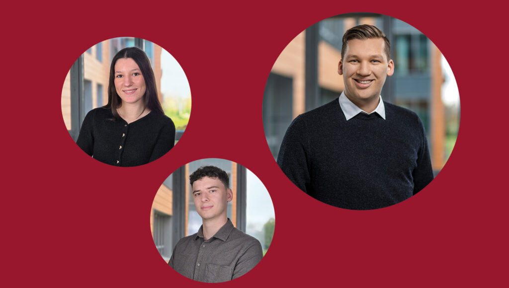 Fotos von drei Personen - neuen Mitarbeitenden bei der BEST GRUPPE.